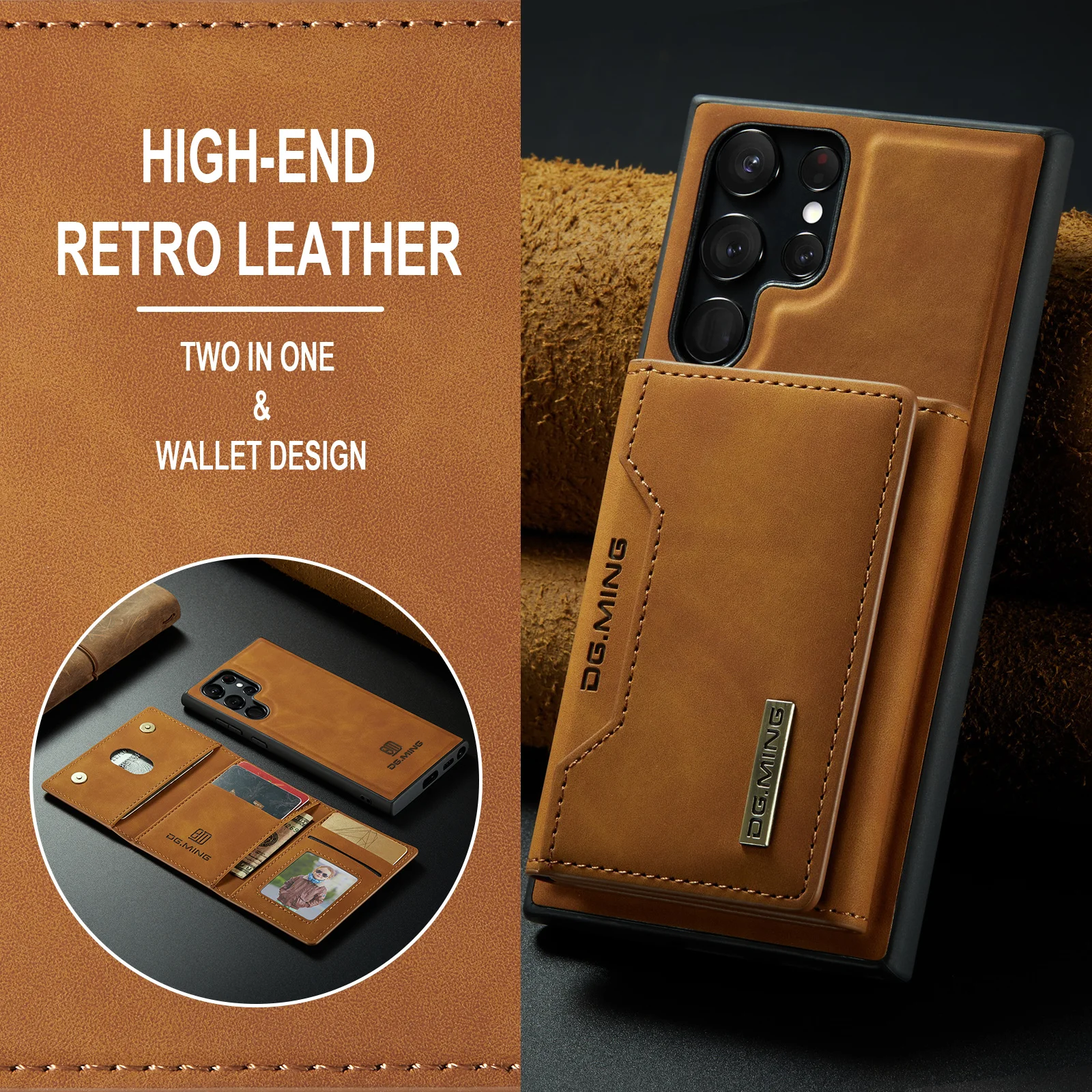 

Удобный кожаный чехол с отделением для карт для Samsung Galaxy S22 Ultra S 22 Plus 5G S22Ultra противоударный чехол для телефона