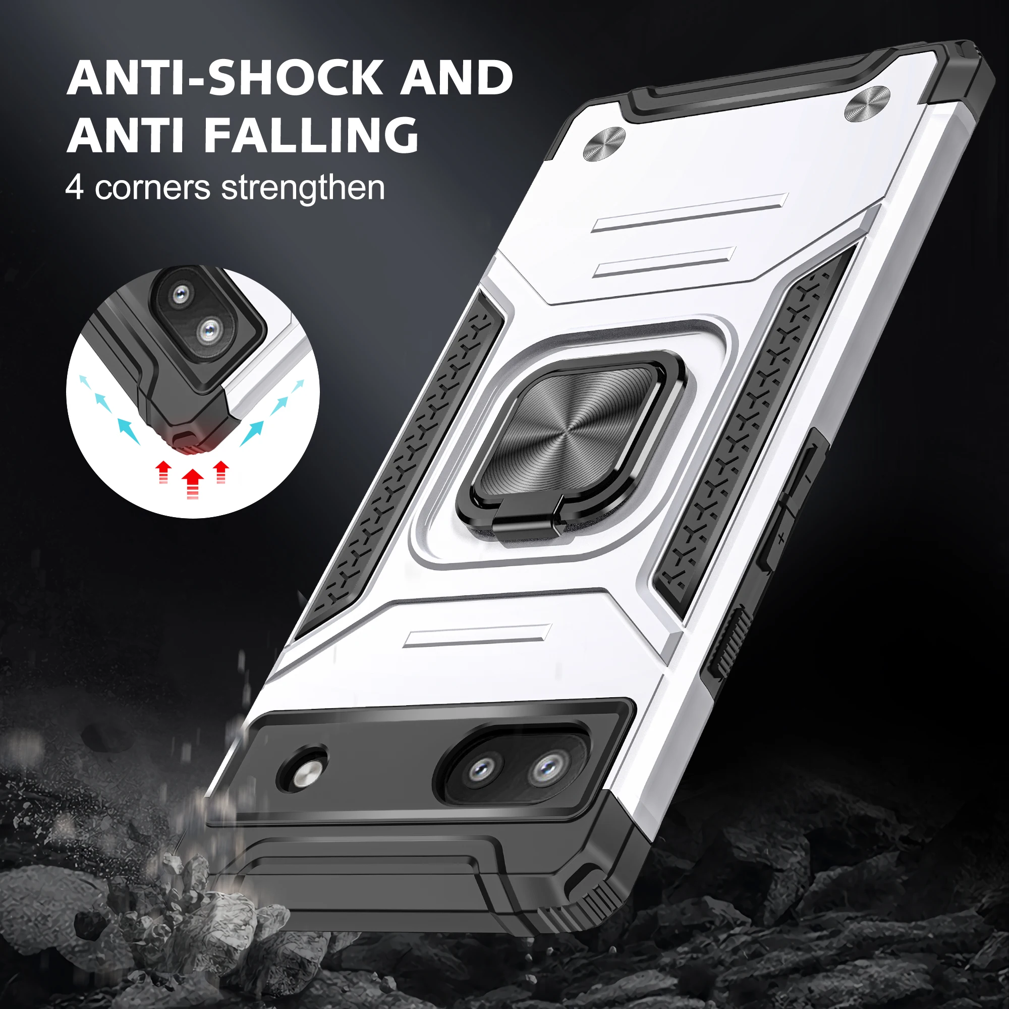 

Двухслойная лучшая защита внешняя для Google Pixel 6A 6 7 7A 8 Pro Pixel7 Pixel6a Pixel8 Pixel6 Pixel7a Жесткая прочная задняя крышка