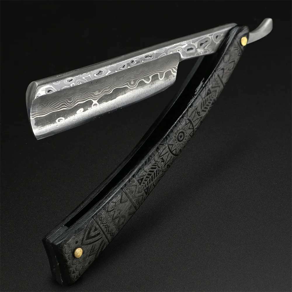 Hard Steel Vg10 Sandwich High Hardness Sharp Straight Blade Shaver For Men