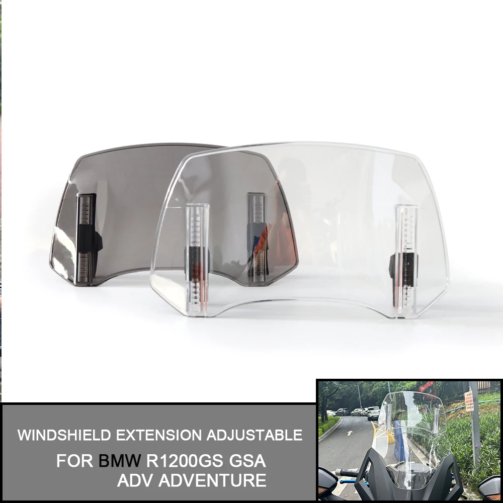 

For BMW R1200GS GSA R1200GS ADV Adventure Universal Motorcycle Windshield Extension Adjustable Spoiler Deflector Accessories