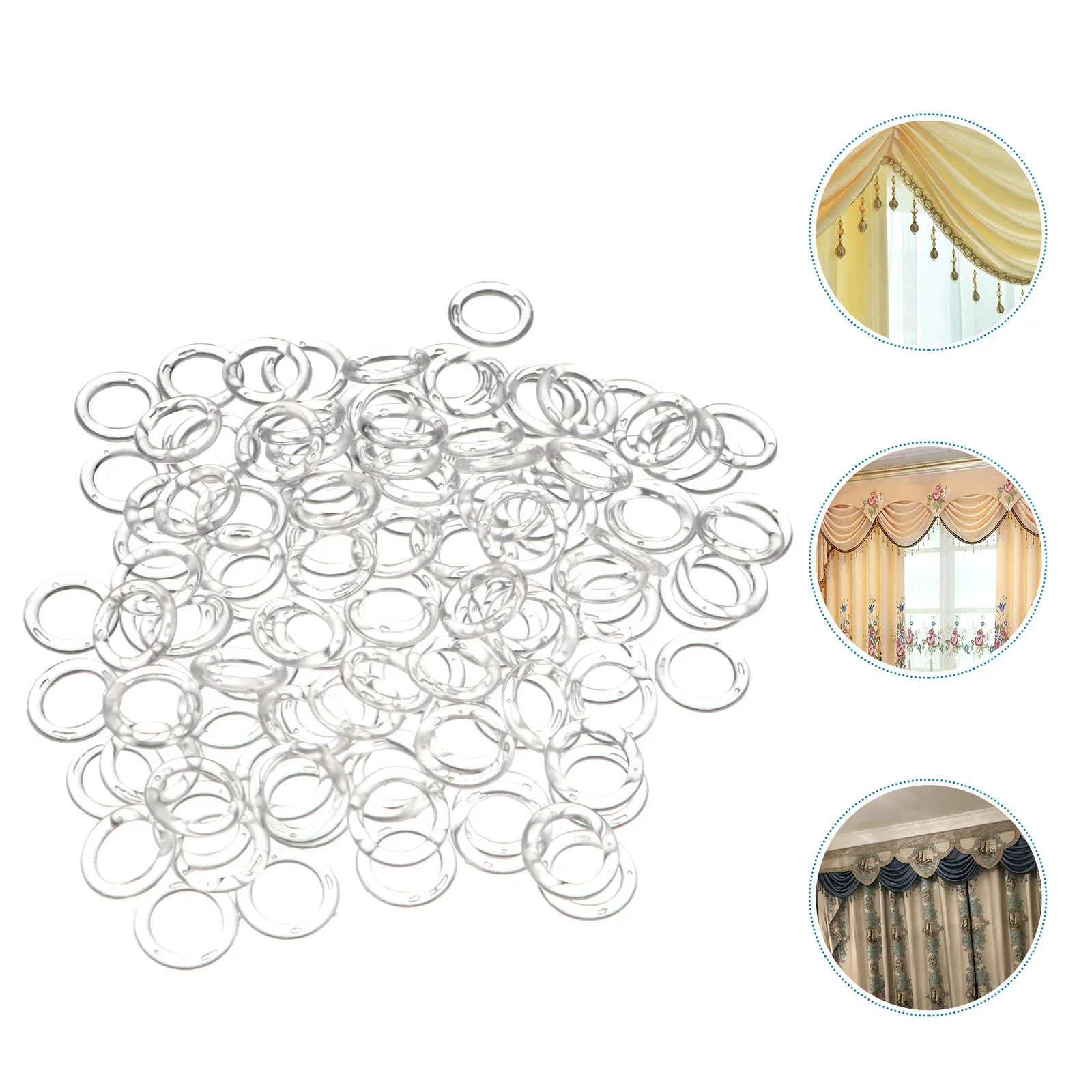 

Curtain Rings Roman Hooks Plastic Shower Clips Eyelet Drapery Hanging Rod Pole Shades Shade Buckles Cafe Tape Accessories Blind