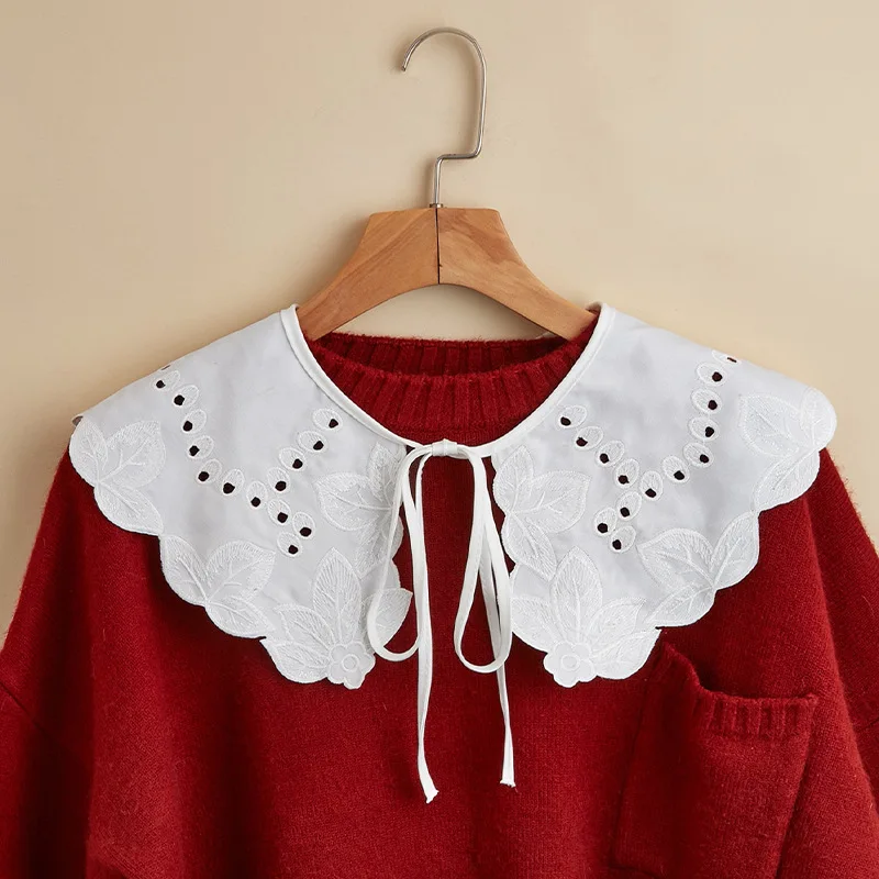 

Женский корейский воротник с цветочной вышивкой, накладной воротник, летнее платье, съемный воротник рубашки, Женский чокер с отворотом, ож...