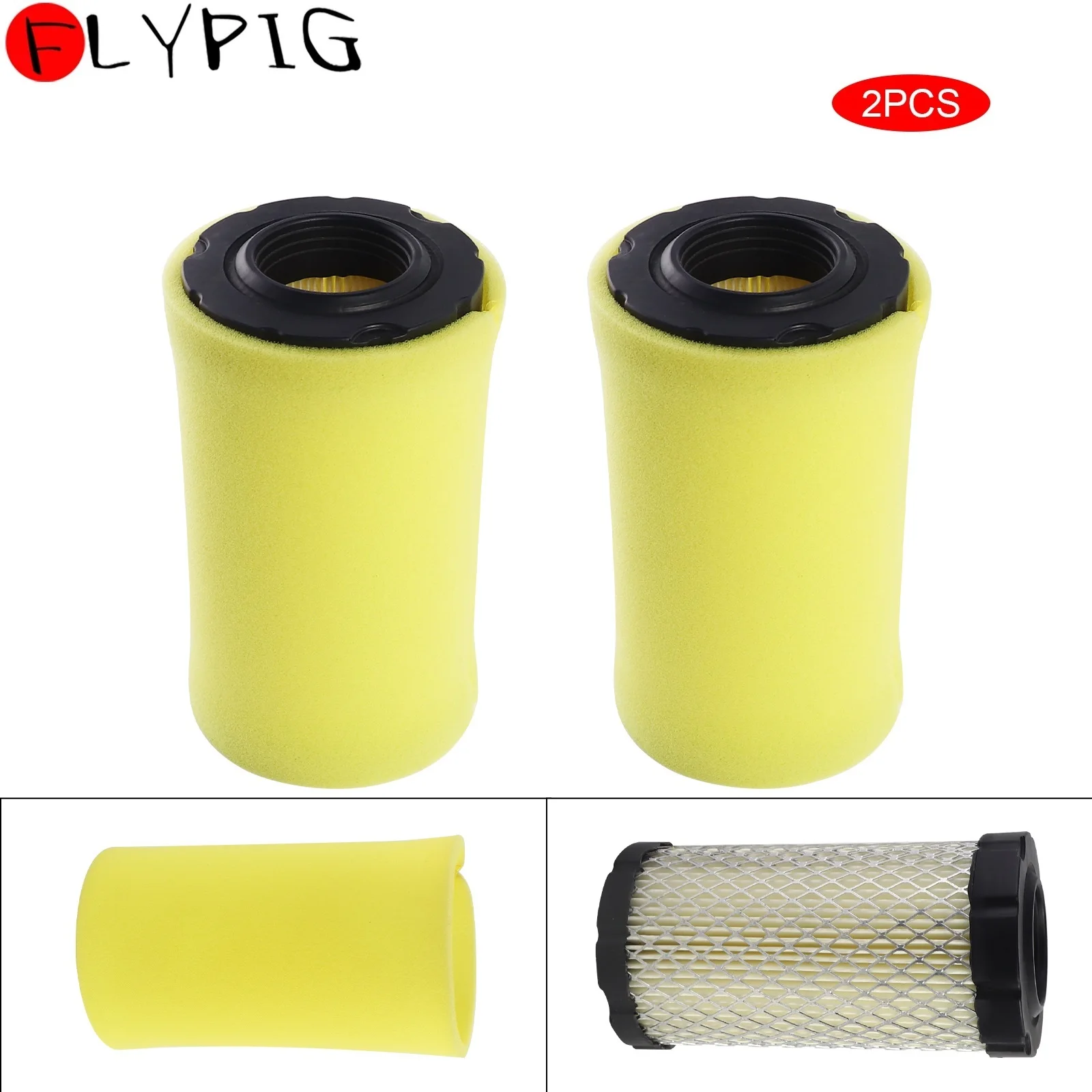 Воздушный фильтр 793569 с предварительной фильтром ДЛЯ Briggs Stratton 793685 791630 John Deere GY21055 MIU11511 Bad Boy 063-4026-00, 2 шт.