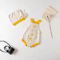 rinilucia baby rompers sleeveless newborn infant kids sweaters jumpsuits outfits autumn warm knitted childrens clothes 2pcs