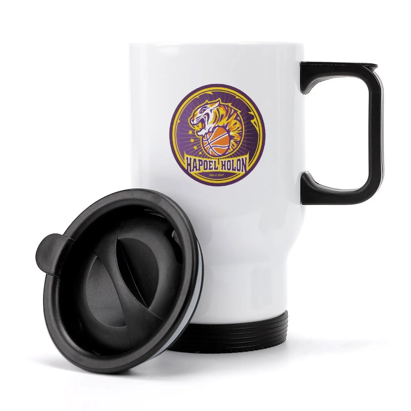 

Israel Hapoel Holon Bc Insulated Travel Coffee Mug, Stainless Steel Travel Tumbler, Thermal Cup with Splash Proof Sliding Lid