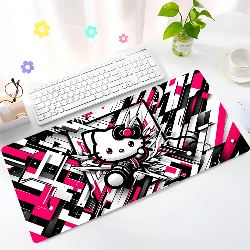 Милый розовый коврик для мыши с аниме большой из поликарбоната Hello Kitty XXL Sanrio