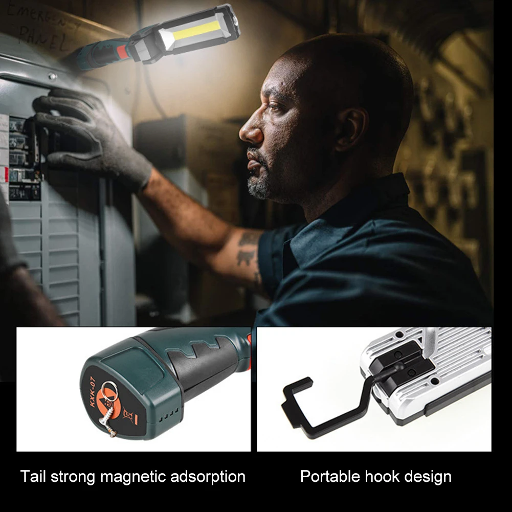 

Портативный светодиодный фонарь для работы с поворотом на 360 градусов COB фонарь Рабочий фонарь USB зарядка для наружного аварийного обслуживания автомобиля