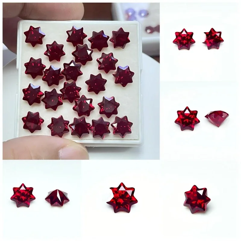 Фото L-Ruby Heptagram Cut VVS1 Выращенный в лаборатории драгоценный камень Голубь Кроваво-красный для DIY Материалы для изготовления ювелирных изделий Сертификат Оптовая продажа с фабрики Pri №5