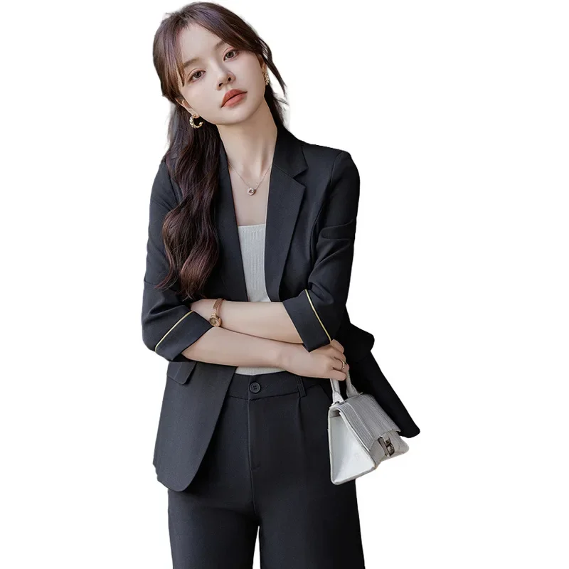 2024 новый женский профессиональный деловой костюм в западном стиле со средними