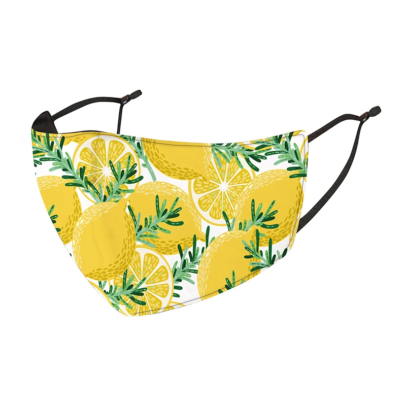 

Fruit Pattern Masks Lovely Personality Women's Ice Silk Sunscreen Dust-proof Breathable Mask Washable