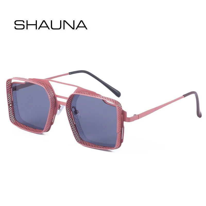 Мужские и женские очки в стиле стимпанк SHAUNA солнцезащитные металлической оправе