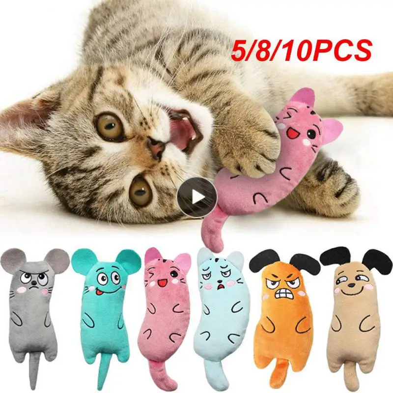 

5/8/10PCS Teeth Grinding Cats Funny Little Pillow Safe And Durable Toys For Cats Cleaning Teeth Cat Accessories Interactive