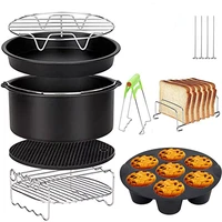 8pcsset 7 inch 8 inch air fryer accessories for gowise phillips cozyna and secura fit all airfryer 3 73 7 4 2 5 3 5 8qt