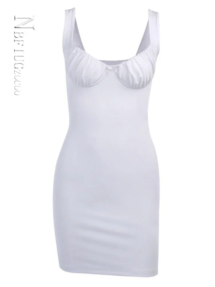 

Sexy Dress Pleated Women Dress Solid Color Backless Bandage Female Dresses