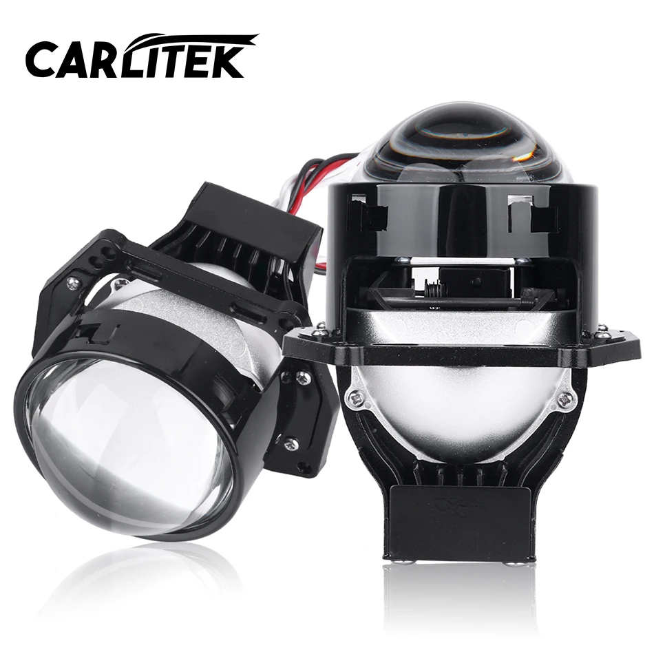 

3.0 Inch Bi LED Projector Lenses 30000LM Dual Reflector LED Chips PTF Low Beam High Beam Angel Eyes Shrouds LHD Car Accessories