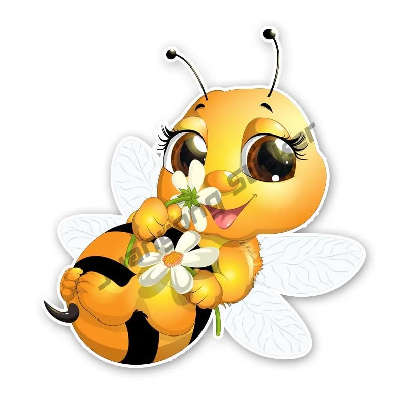 

Cartoon Animals A Lovely Little Bee PVC Car Sticker and Decal Bumper Camper Creative Decals Waterproof Decal Styling PVC13x12cm