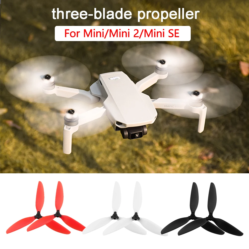 

for DJI Mavic Mini/Mini 2/Mini SE Drone Three-blade Propeller Light Weight Props Blade Replacement Wing Fans Parts Accessories