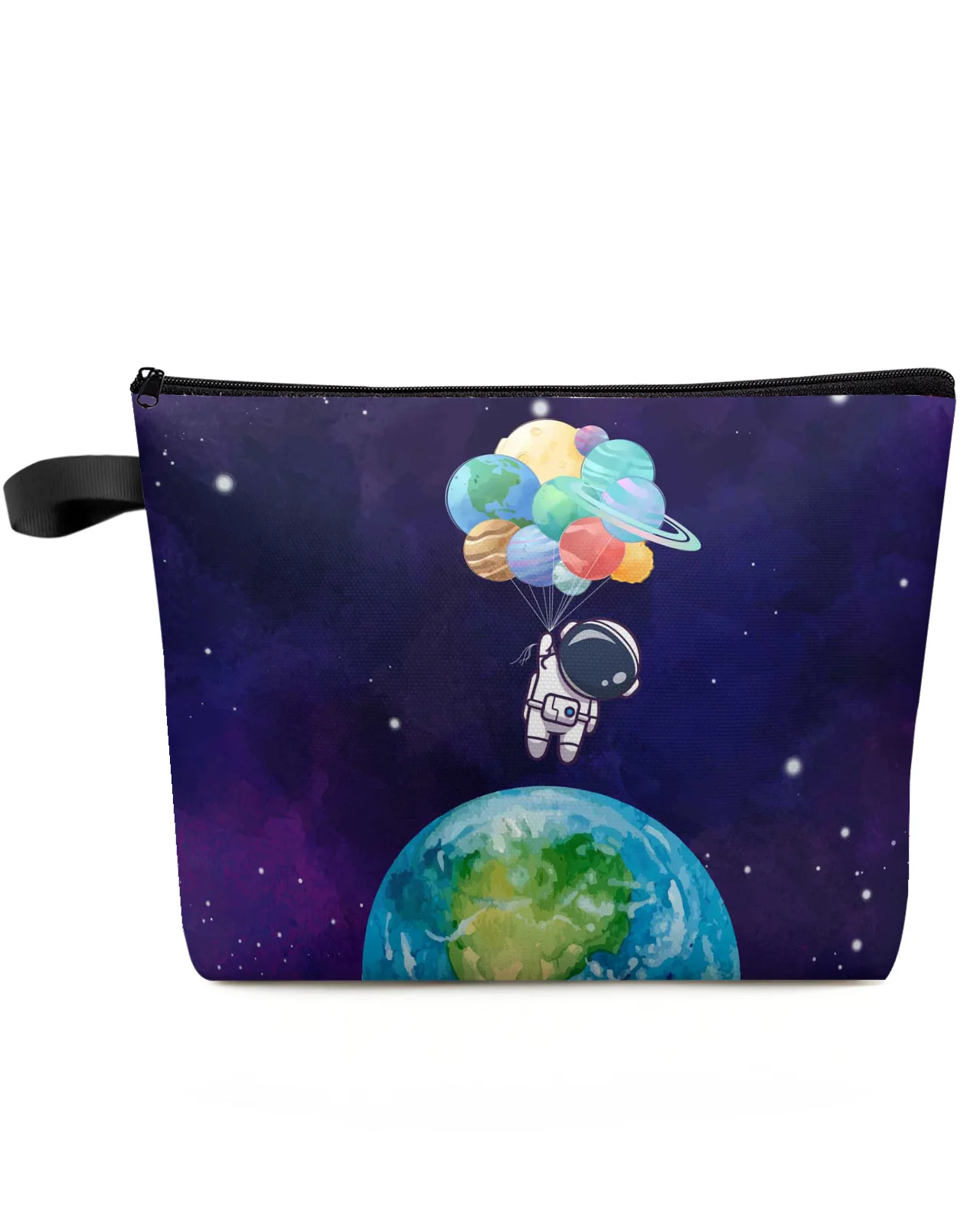 

Cosmos Space Planet Astronaut Balloon Makeup Bag Pouch Travel Essentials Women Cosmetic Bags Organizer Storage Pencil Case