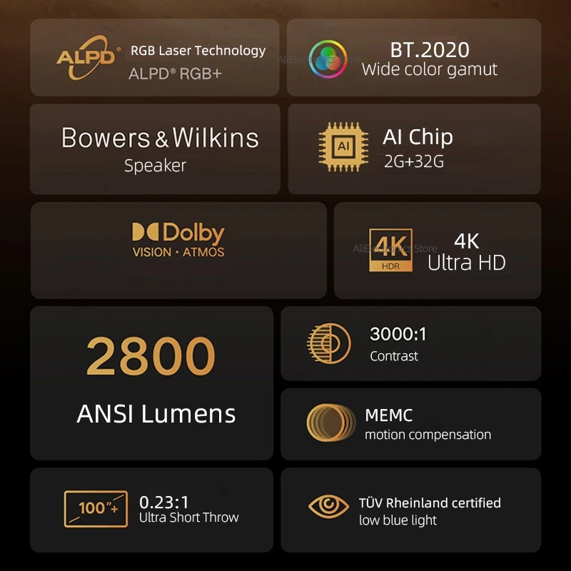 Глобальная версия Fengmi 4K лазерный проектор T1 кинотеатр RGB лазер 3840x2160 UST Ультра