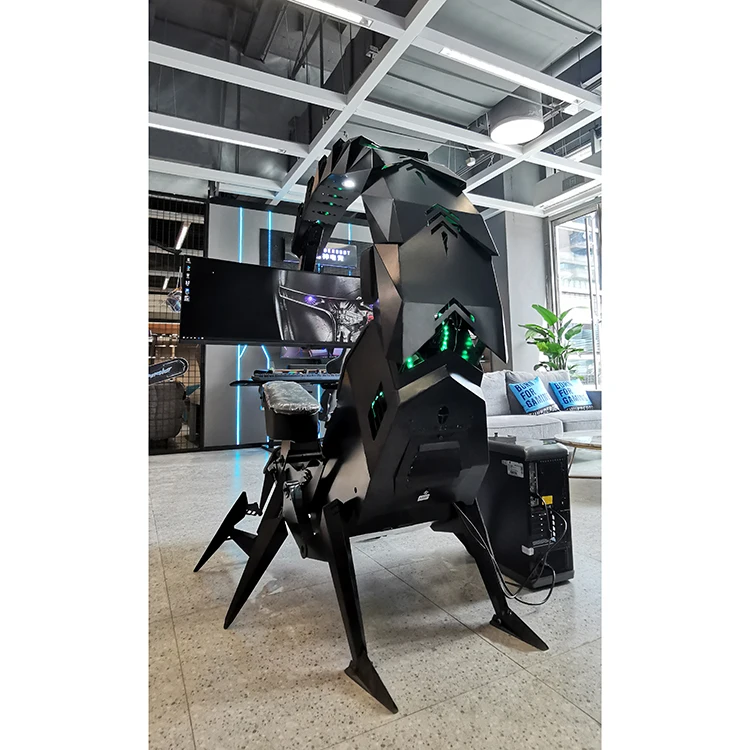 Фото Роскошное геймерское кресло-кокпит Cluvens Scorpion с автоматическим механизмом наклона и функцией невесомости для компьютера и работы №4