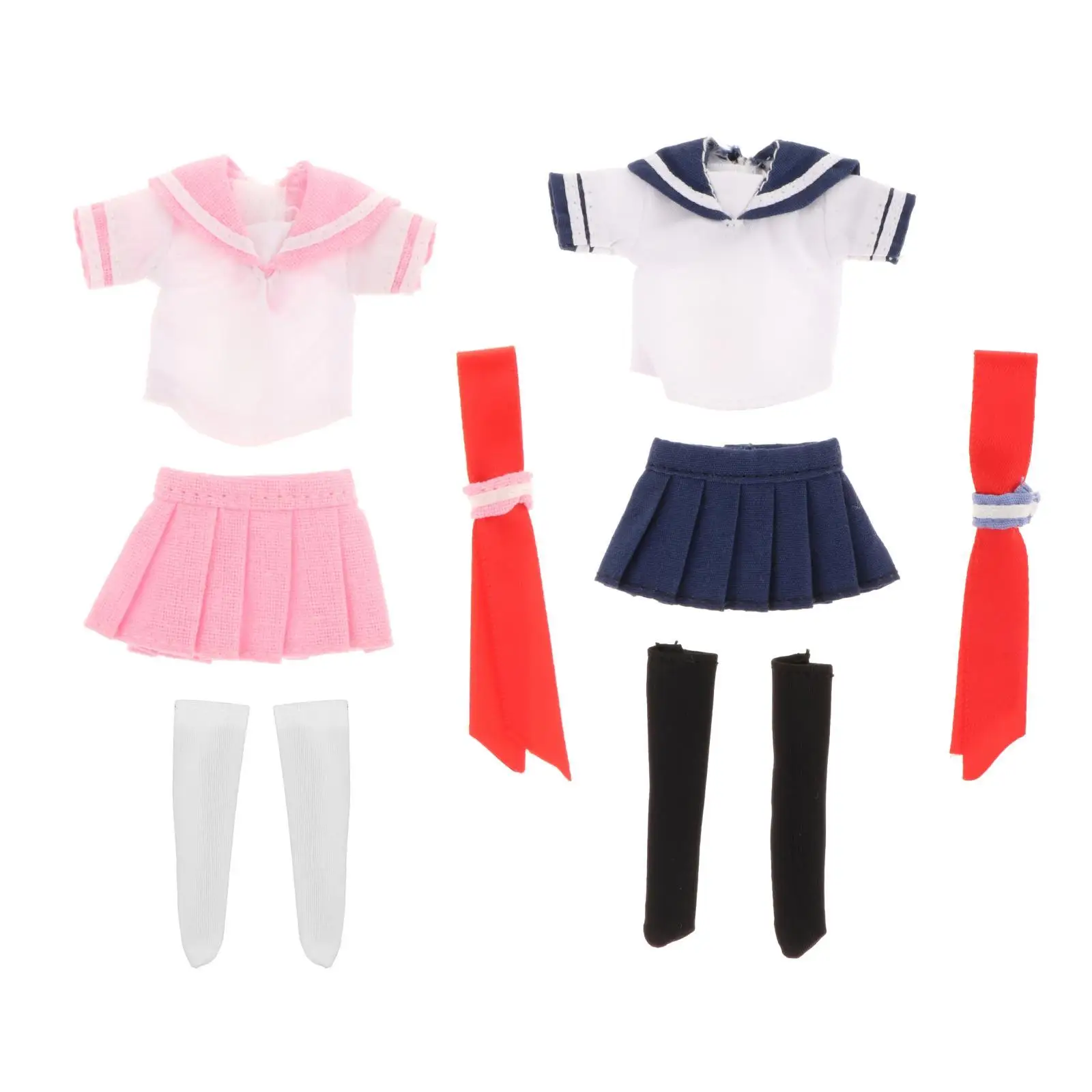 

1/12 Scale Female Figure Doll Clothes, Sailor Cosplay Costume, JK Uniform for 6 inch Female Collectable Action Figure