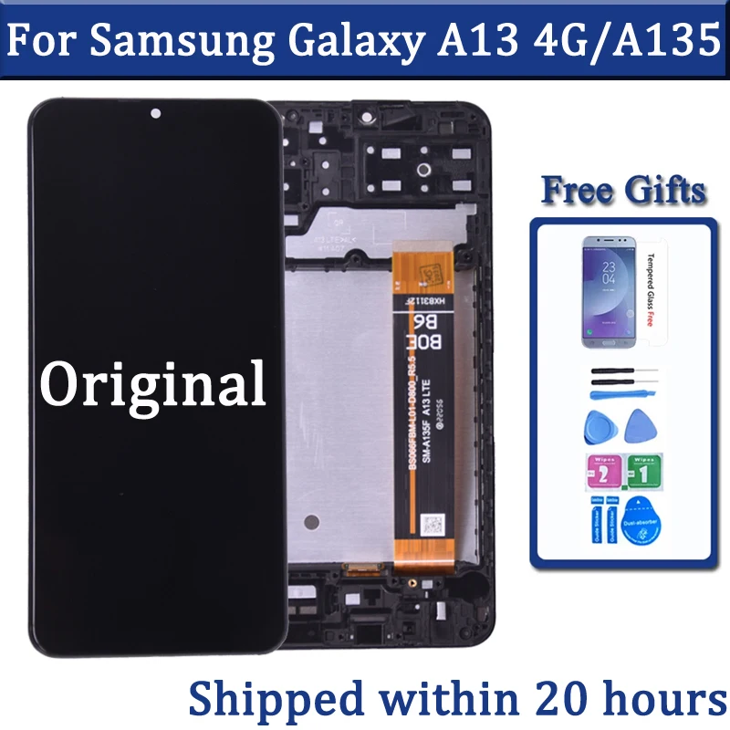 

Original 6.6'' For Samsung Galaxy A13 4G A135 LCD Display Touch Screen Digitizer For Samsung A13 LTE A135F A135U A135U1 LCD