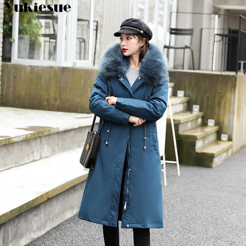 Куртка женская зимняя теплая с тонкой талией подкладкой из хлопка и меха 2020 |