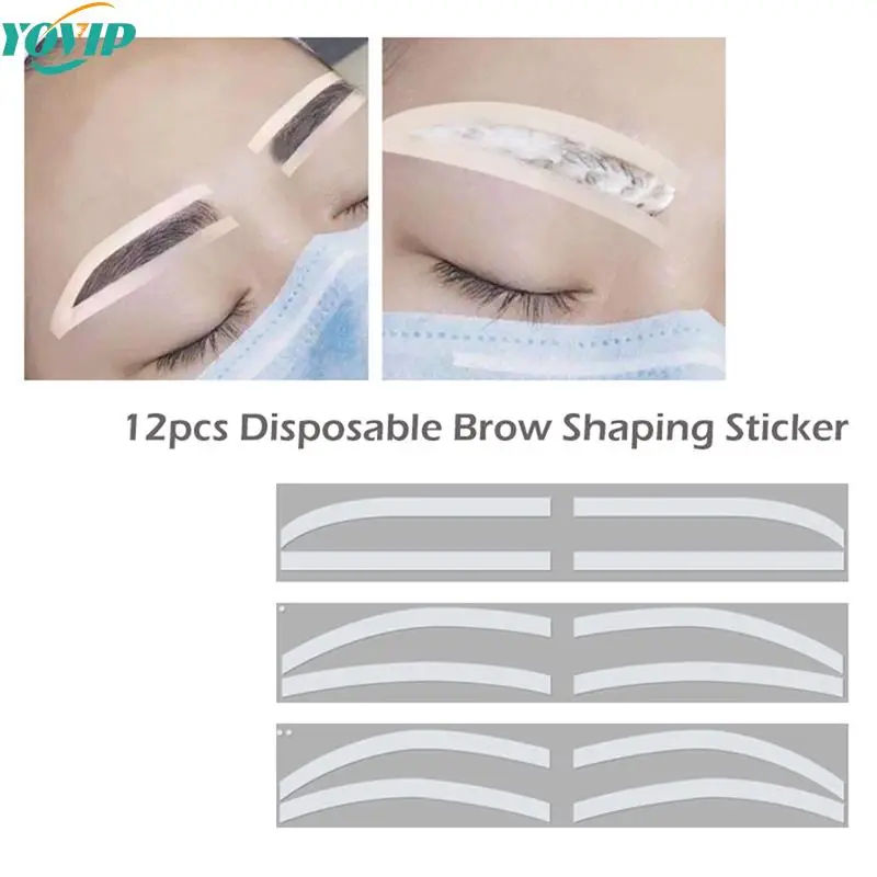 

6 пар, одноразовые трафареты для бровей