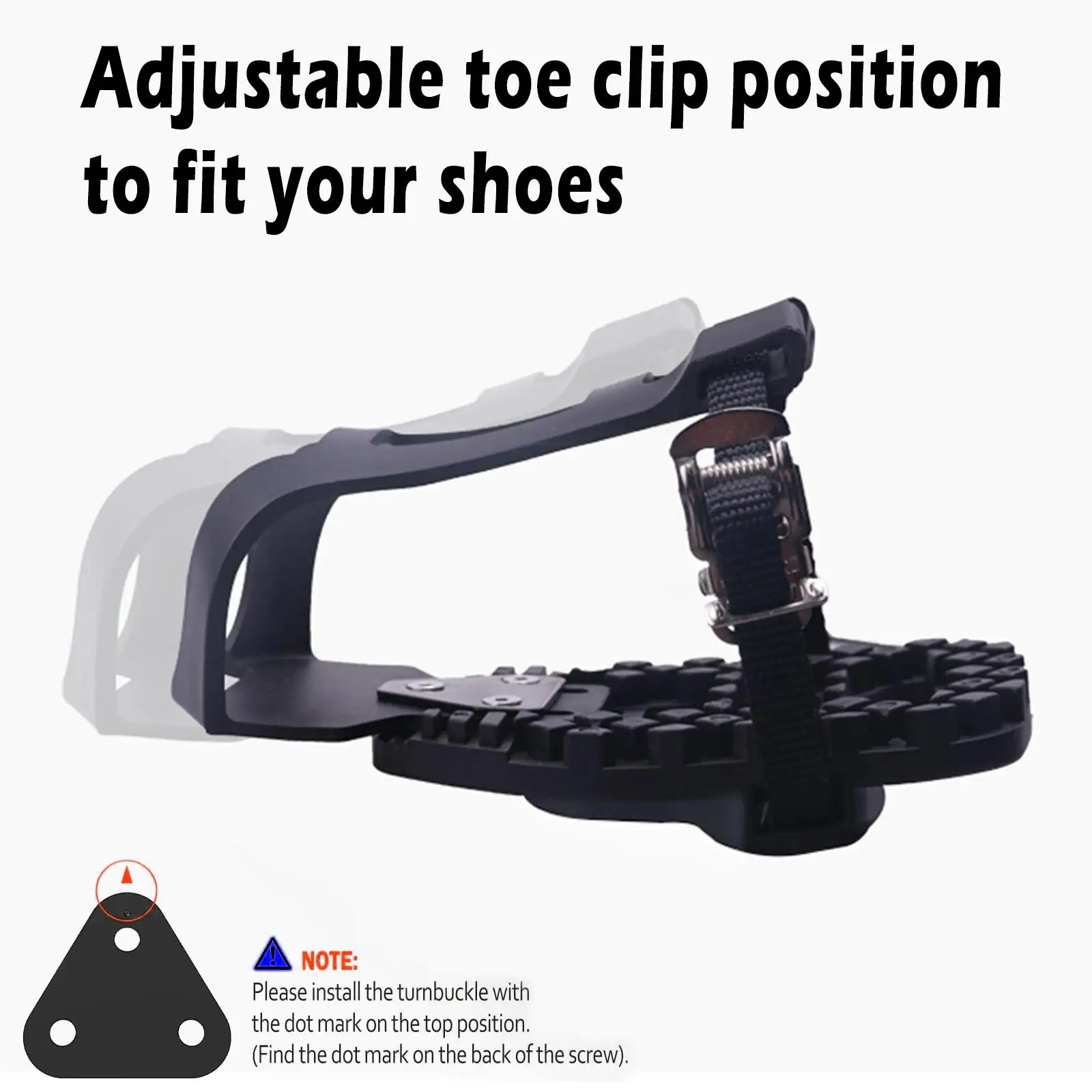 

High Quality Bicycle Pedals Toe Clips One Pair 17*8.5*10.5cm Adjustable Straps Anti-Slip For Look Delta Style Pedals