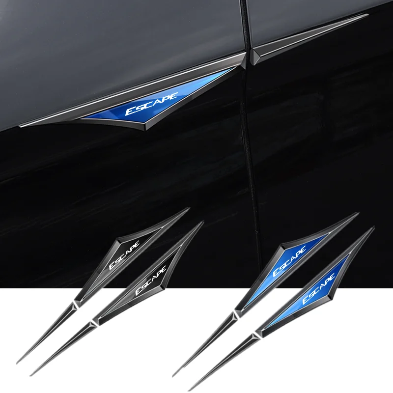 

2Pcs Car Emblem Logo Fender Blade Decal Badge Car Body Protective Sticker Waterproof Decal For Ford Escape Emblem Accessories