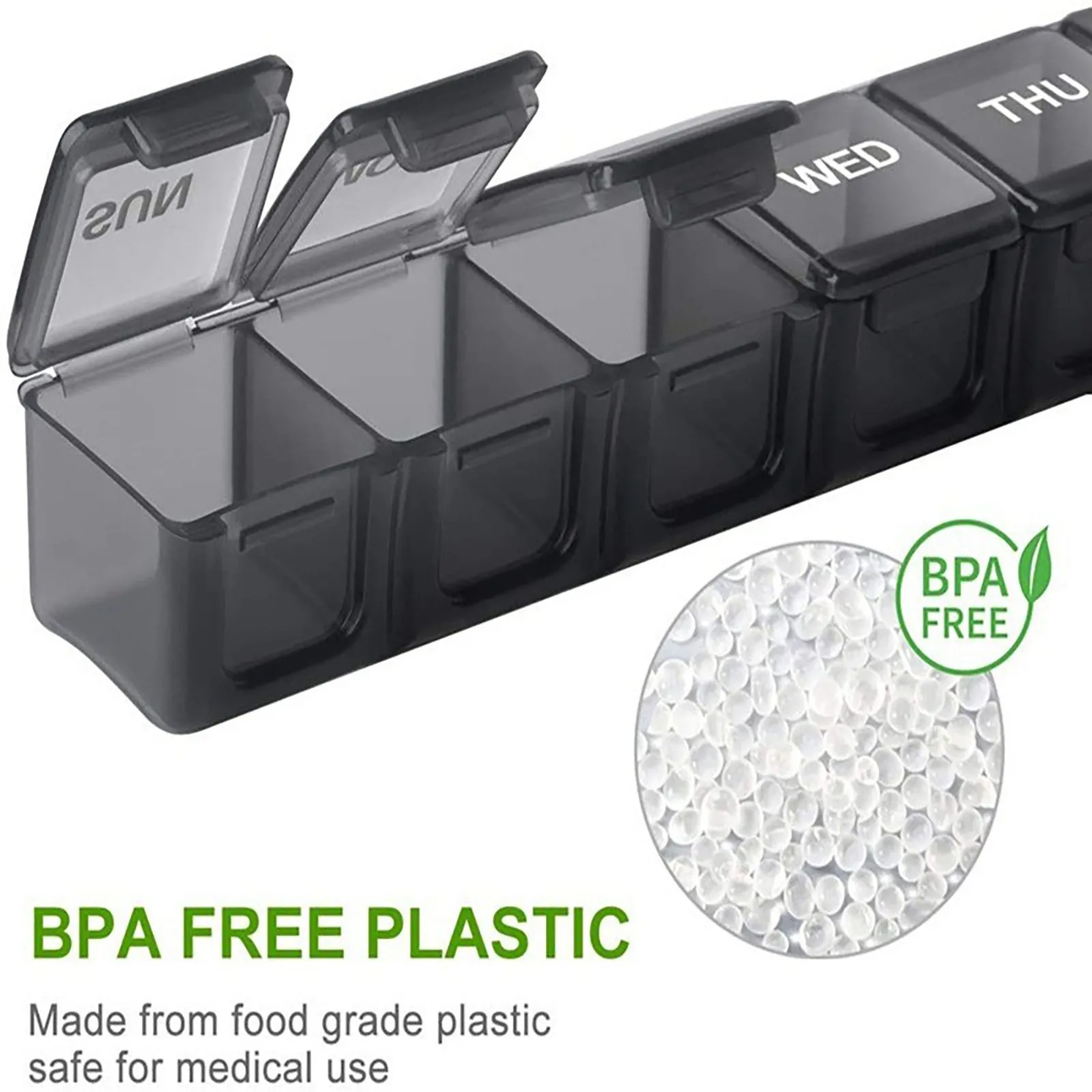 

Коробка для хранения с семью отделениями, коробка для хранения, 7 дней, контейнер для хранения, большие герметичные прозрачные контейнеры для хранения продуктов