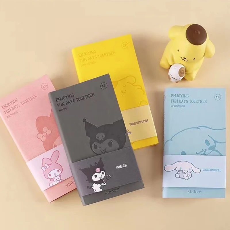 

Kawaii Girl Heart Cute Creative Hand Ledger Kuromi Melody Cinnamoroll Cartoon Anime Diary Portable Portable Notebook Gift