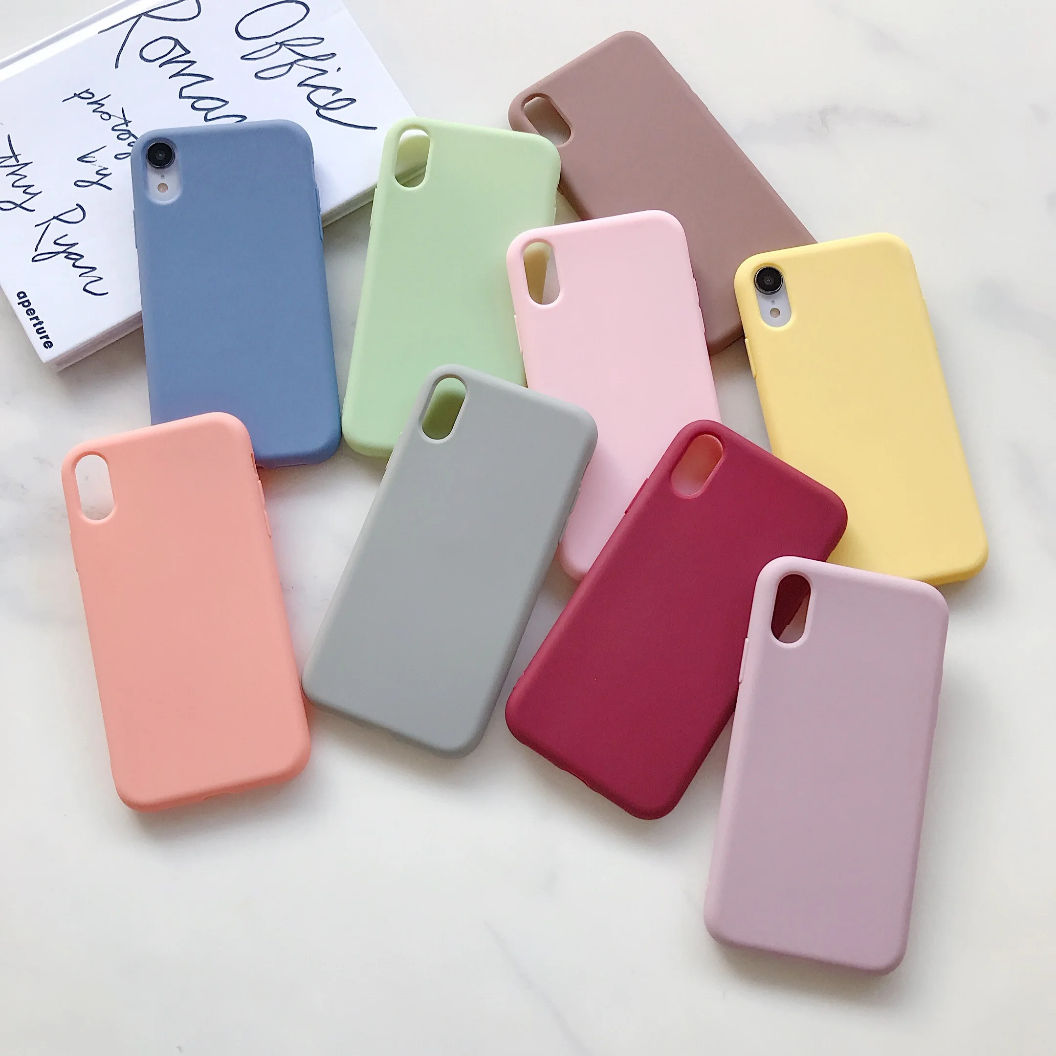

1.5mm Thicker Candy Phone Case for iPhone 11 7 8 XR X XS Max 6 6S Plus Soft Silicon Back Phone Cover for iPhone 12 13 Pro Max