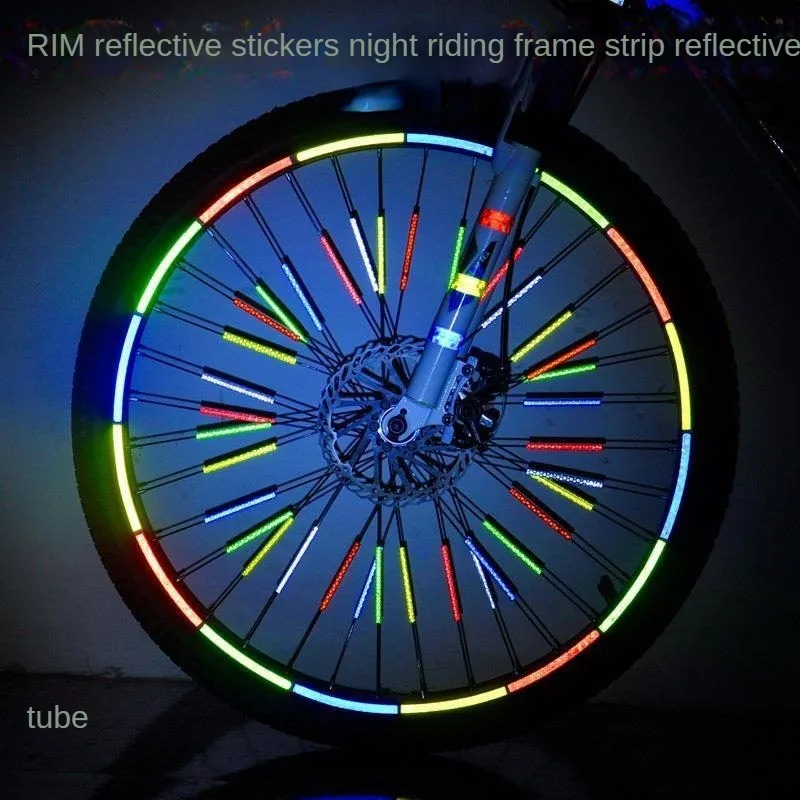 

Bicycle Stickers Reflective Stickers Night Riding Spokes Stick Fluorescent Hot Wheels Mountain Wheel Reflective Strip Equipment