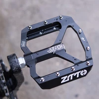 ztto bicycle flat pedal l7u bearing anti slip solid color pedals cycling mountain cycle part accessories supplies