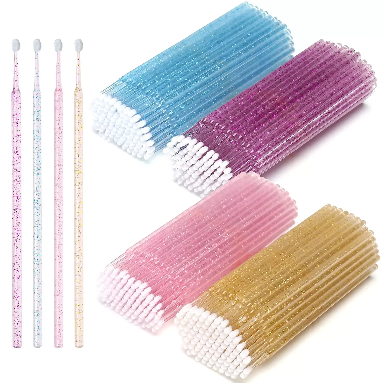 

100PCS/Lot Disposable Eyelash Brushes Swab Microbrushes Eyelash Extension Tools Individual Eyelashes Removing Tools Applicators