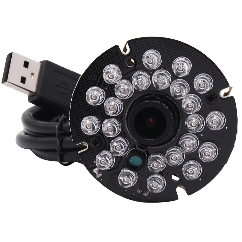 

USB-камера ночного видения ELP CMOS AR0330 Full HD 1080P, мини-камера с USB, с ИК-подсветкой и 24 шт. для ночного видения