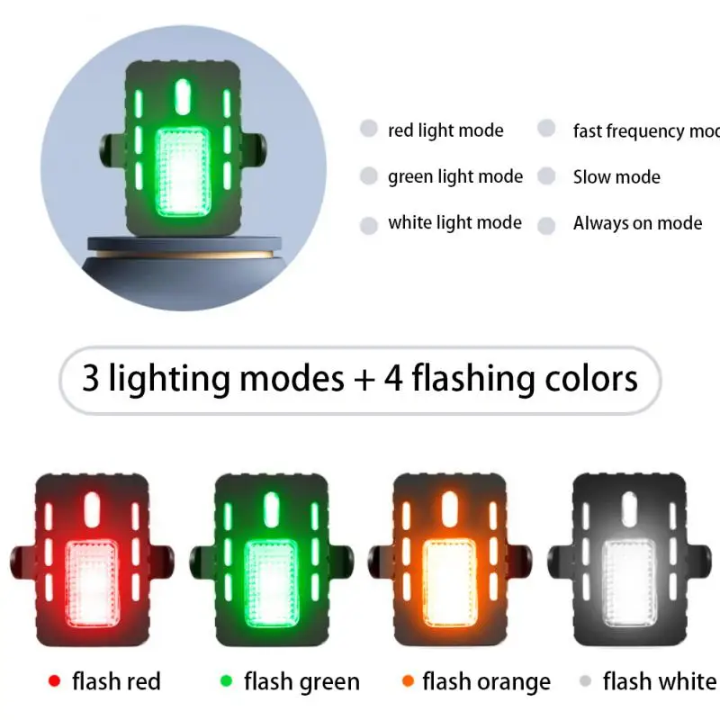 

Bicycle Lights 4 Color Strobe Light Waterproof Mini Signal Light Warning Lamp For Aircraft Motorcycle Bike Bicycle Accessories