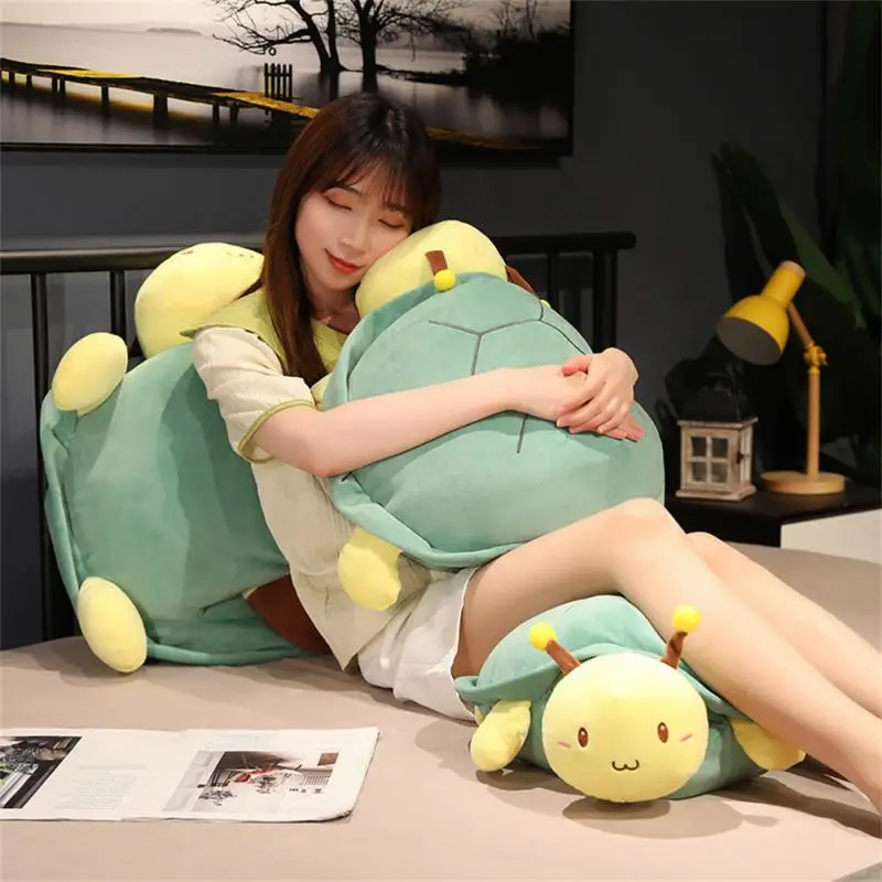

Children Toy Two-in-one Doll Full Filling 50cm Large Turtle Shell Girl Gift Not Afraid Of Extrusion Cute Animal Plush Dolls 70cm