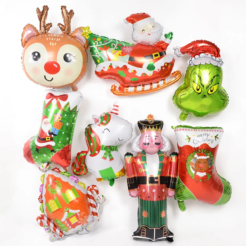 

1pc Christmas Foil Balloon Santa Claus Elk Helium Globos Balloons Christmas Party Supplies New Year Decoration For Home Decor
