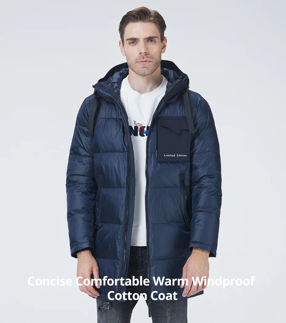 ICEbear 2022 male premium travel wear hooded winter coat fashion brand men's clothing large pocket men's clothing MWD21923I