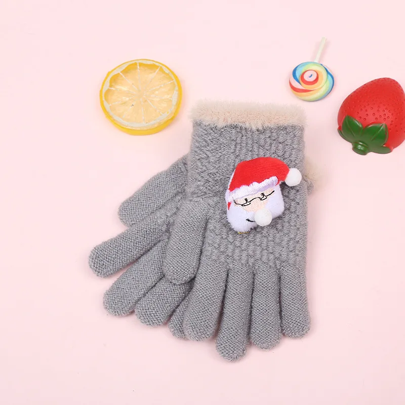 

Плюшевые перчатки женские зимние теплые перчатки с мультяшным рисунком милые студенческие флисовые Трикотажные велосипедные с пятью пальцами