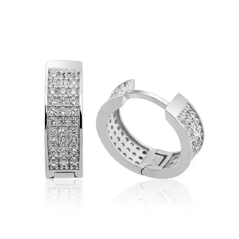 

Tevuli 925 Sterling Silver Row Stone Ring Earrings