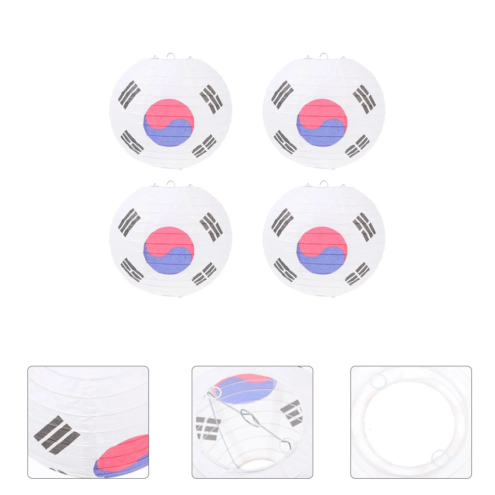 

4 шт. складные корейские декоративные фонари Taegeukgi для креативного дома