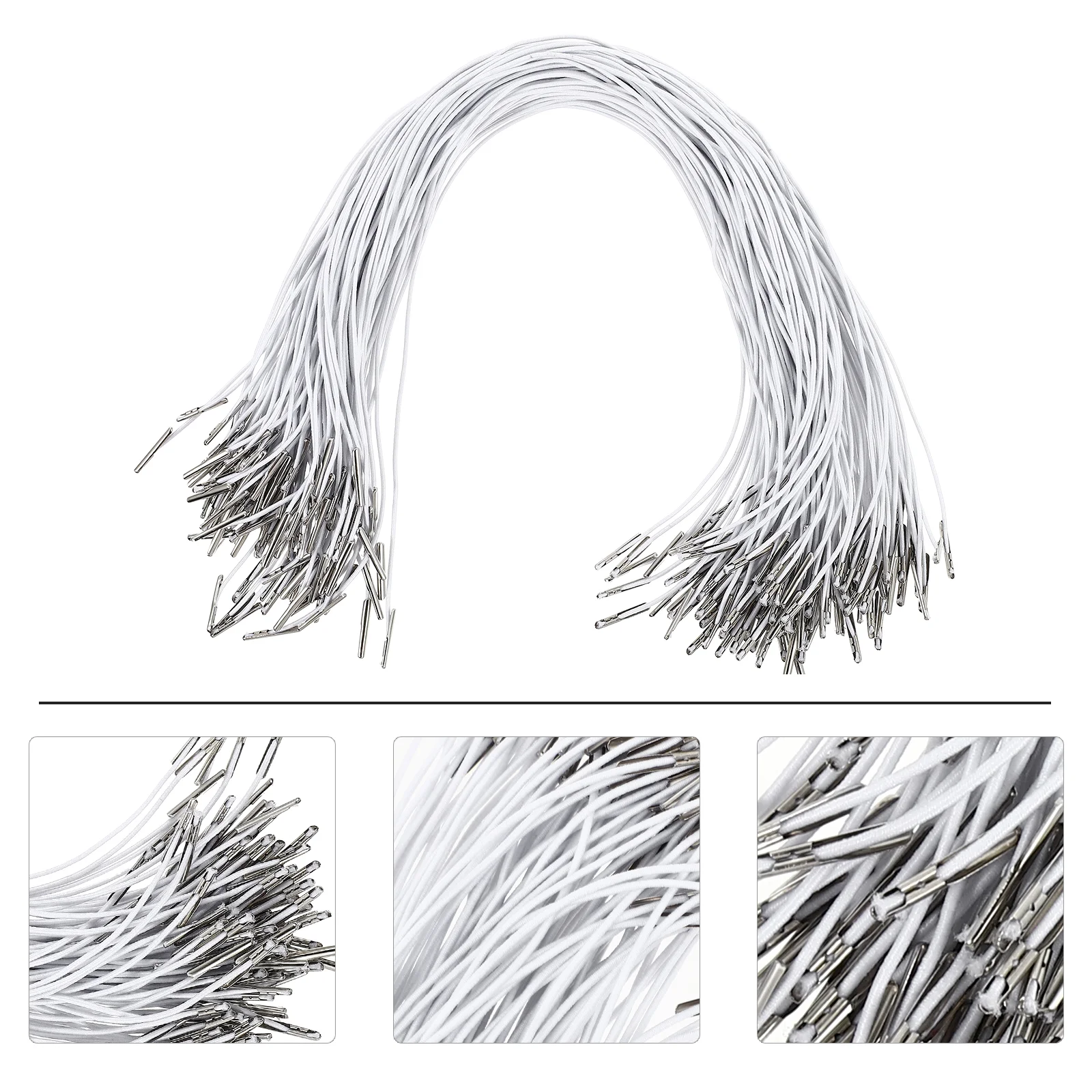 

Elastic Cord String Barbed Ropes Drawstring Metal Rope Stretch Barbs Sewing Thread Cords Band Round Craft Hoodies Ear Spool