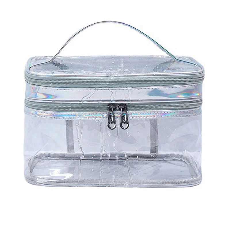 

Transparent Waterproof Cosmetic Bag Portable Cosmetic Bag Organizer Set For Travel, Bathroom And Organizing
