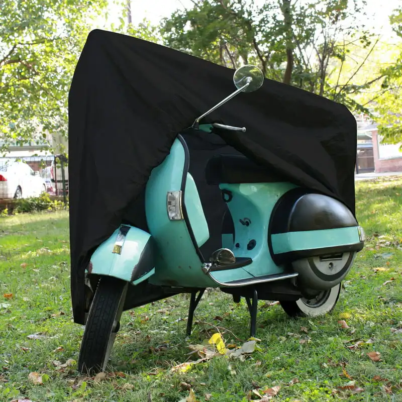 

UV Resistant Outdoor Scooter Cover, Black Color with Size SC-1 - Ideal Choice for up to 49" L Scooter Protection.