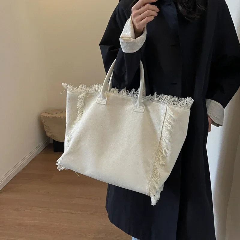 2024 Nuovo Sacchetto Delle Donne Moda Semplice Borsa A Spalla Di Alta Qu 버 Grande Capacità Tote Bag Tela Lettera HOT SA LE