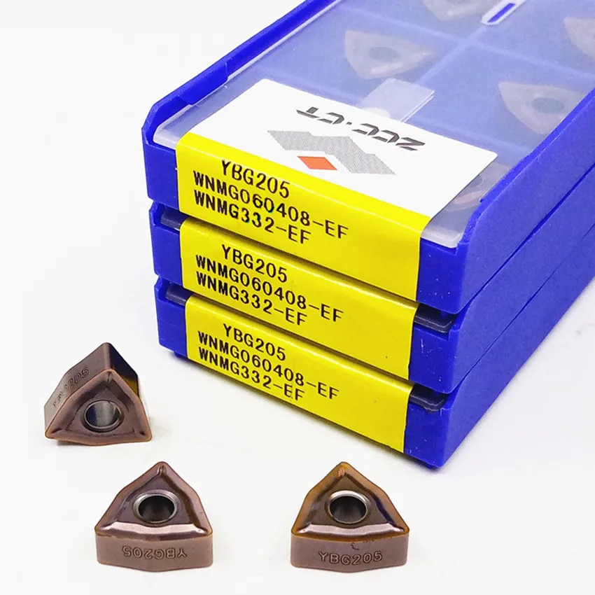 

Твердосплавные пластины ZCC.CT для токарных инструментов WNMG060404-EF YBG202/YBG205 WNMG060408-EF YBG202/YBG205