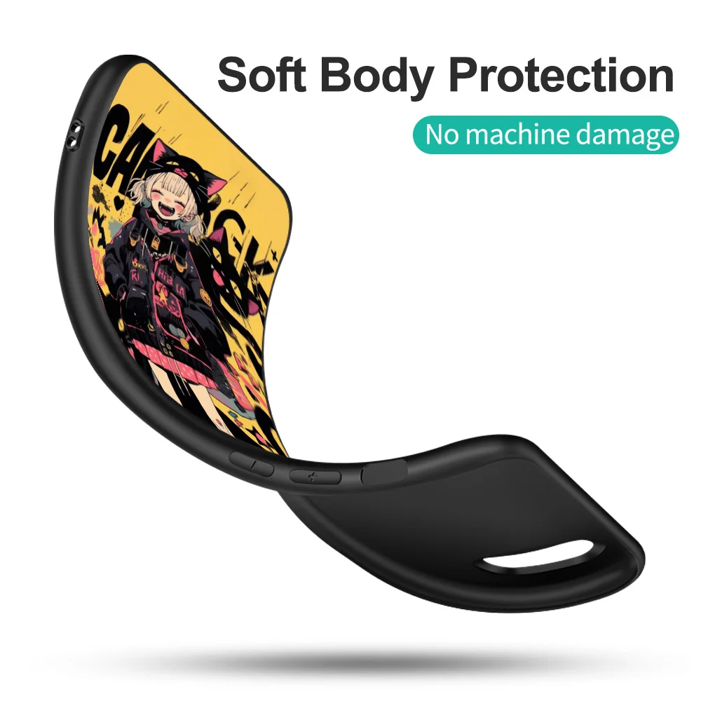 Черный чехол ТПУ для INFINIX HOT10 11(G37) 20I 20 NOTE12VIP 12 4G(2023)12PRO 4G 5G 12I девушки и черные кошки
